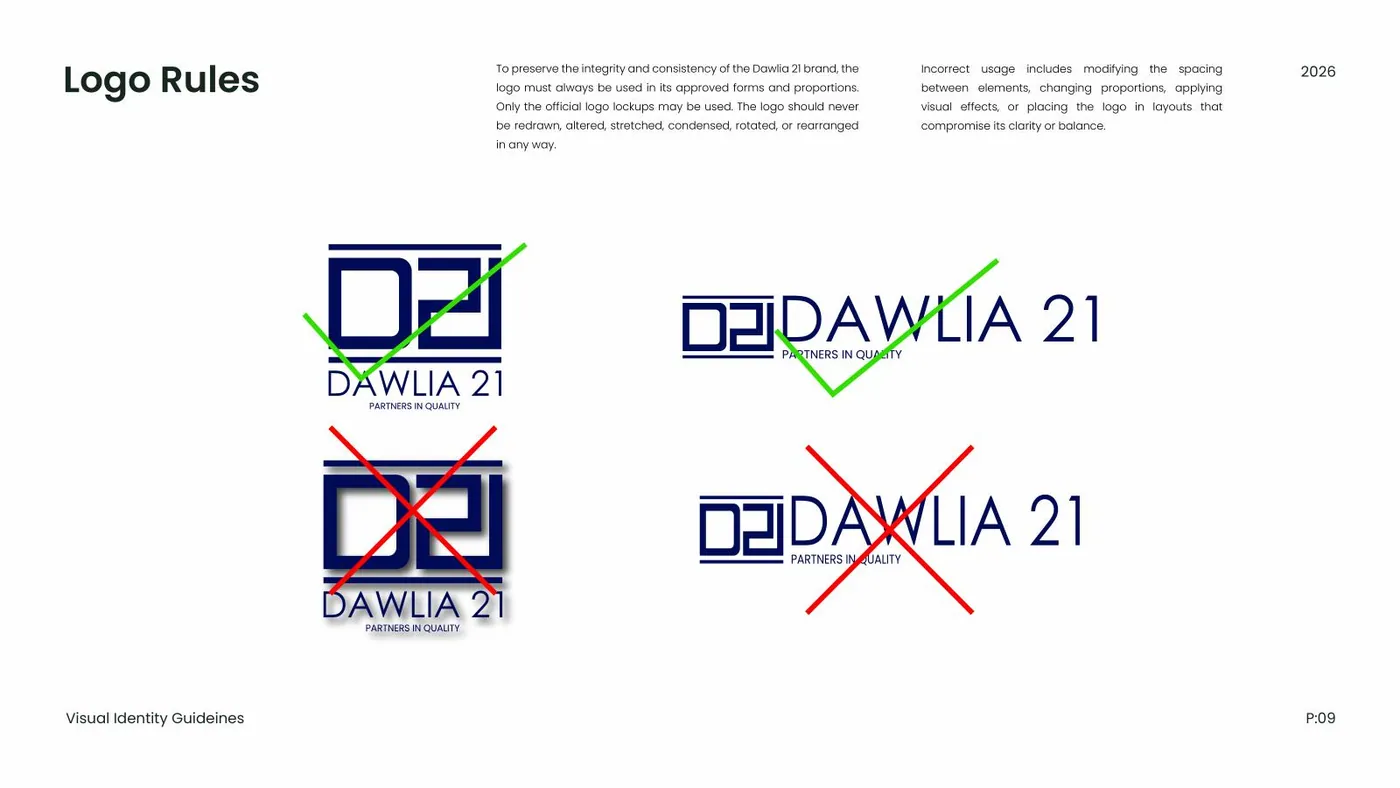 Al Dawlia brand guidelines, page 11