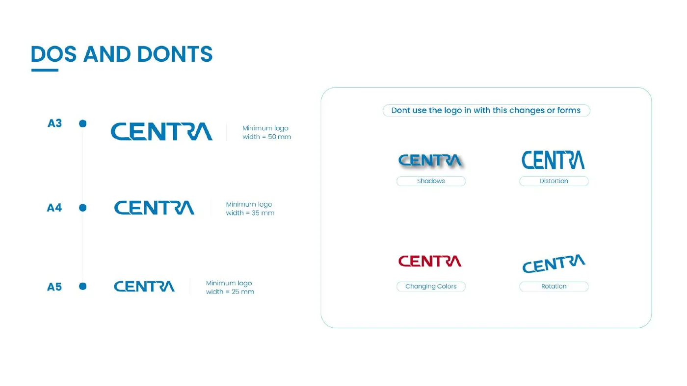 Centra Technology brand guidelines, page 6