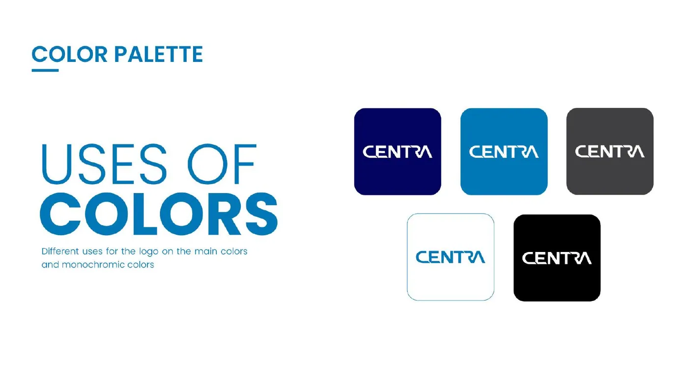 Centra Technology brand guidelines, page 9