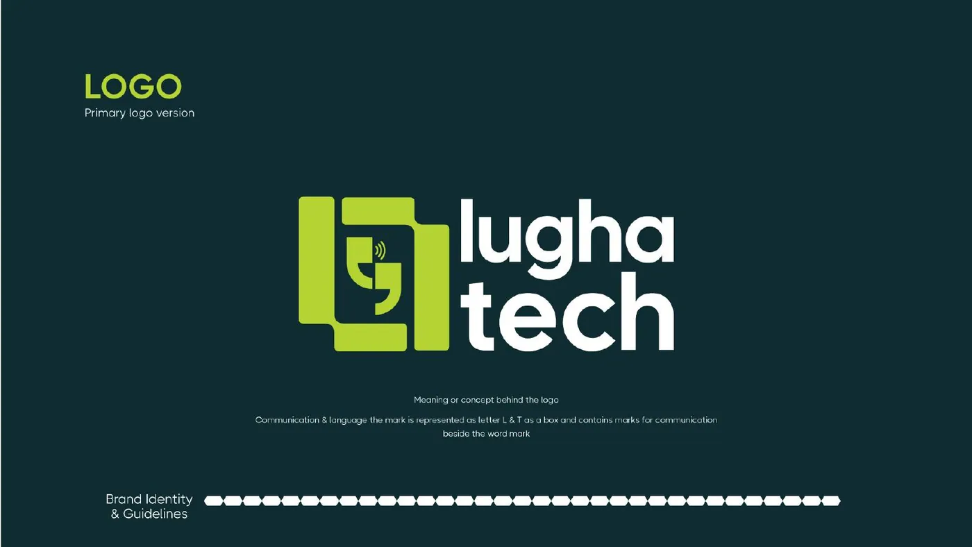 Lugha Tech brand guidelines, page 7