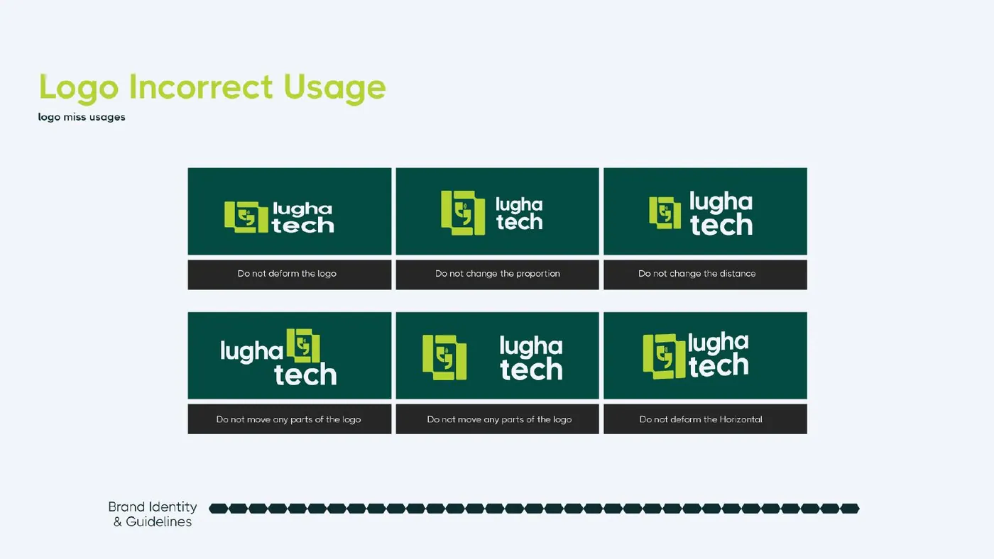Lugha Tech brand guidelines, page 10