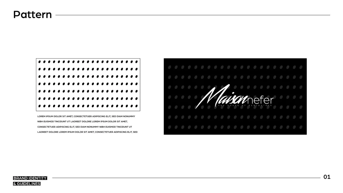 Maison Nefer brand guidelines, page 14