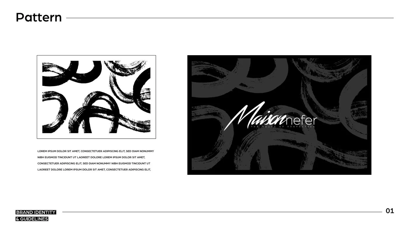 Maison Nefer brand guidelines, page 15