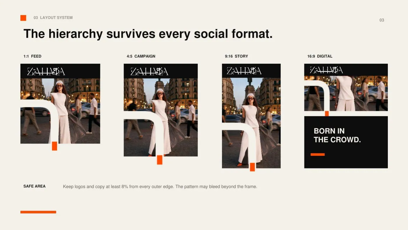 Zahma brand guidelines, page 13